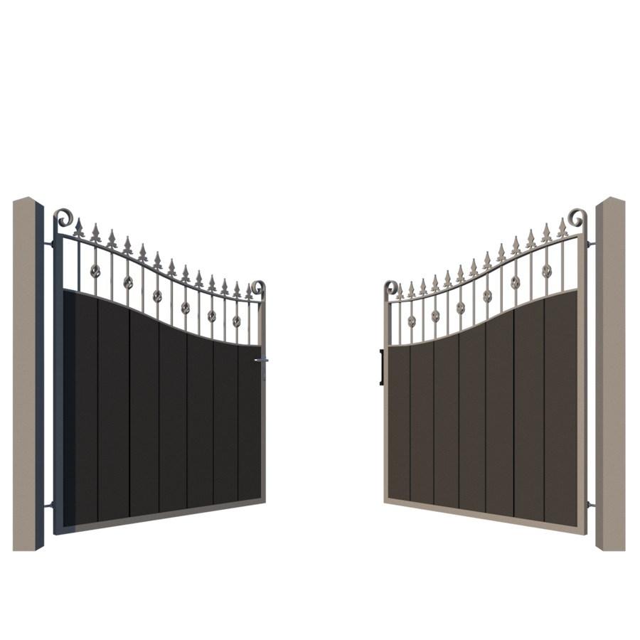 Composite Driveway Gate - The Westfield - showing opening