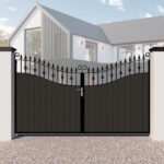 Composite Driveway Gates - The Westfield - Inner Swan Neck Top