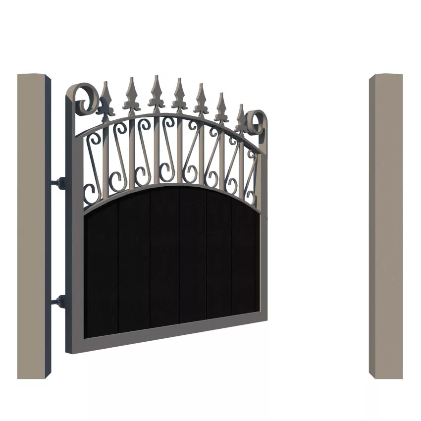 Composite Garden Gates - The Oxford - open