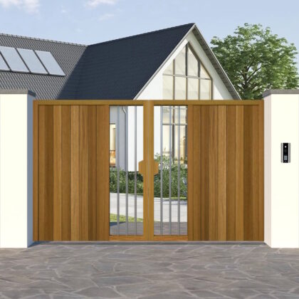 Hardwood Driveway Gate - Flat Top - The Watergate
