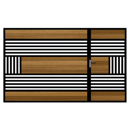 Harrogate Iroko Split Driveway Gate