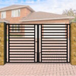 Metal Driveway Gate - Modern Design - Flat Top - The Camden High