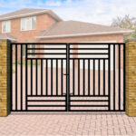 Metal Driveway Gate - Modern Design - Flat Top - The Kensington