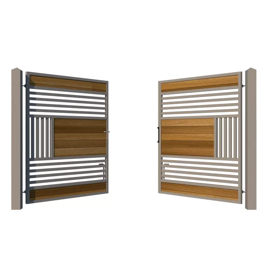 Metal Framed Driveway Gate - The Harrogate - opening