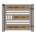 Metal Framed Garden Gate with Iroko - The Harrogate - rear