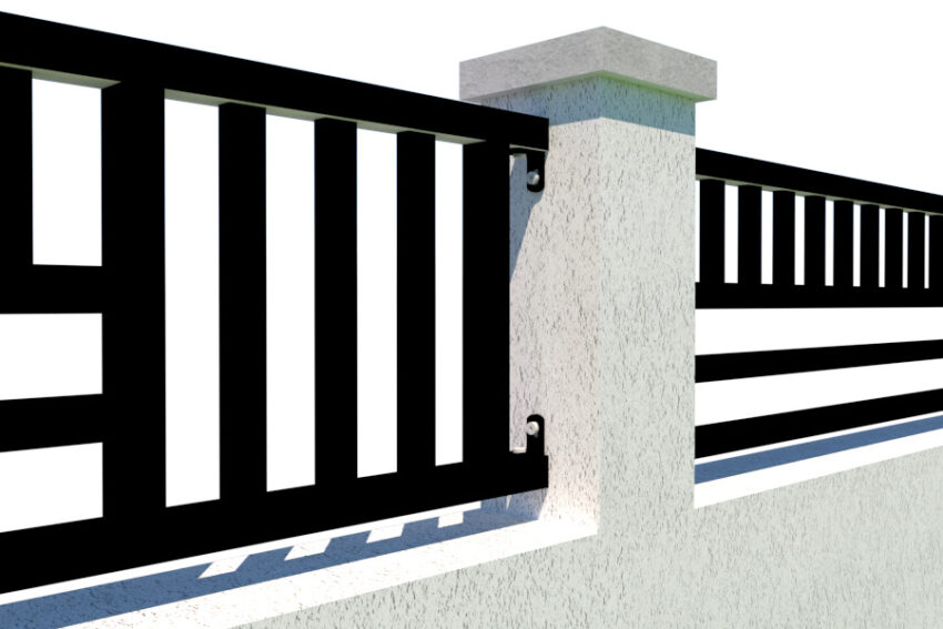 Metal Garden Railings - The Kensington - Modern Design 2