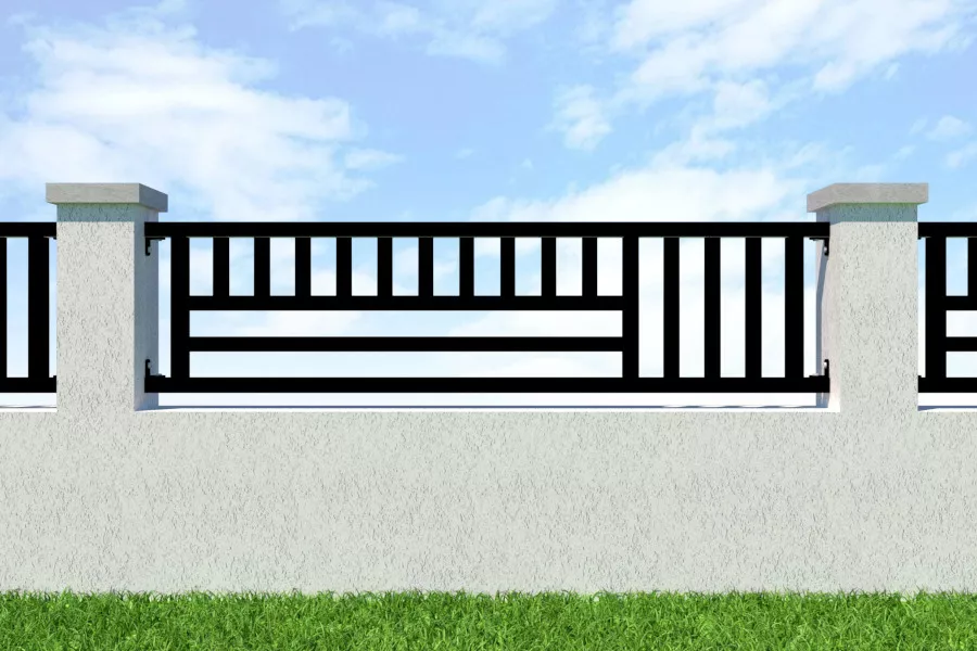 Metal Garden Railings - The Kensington - Modern Design