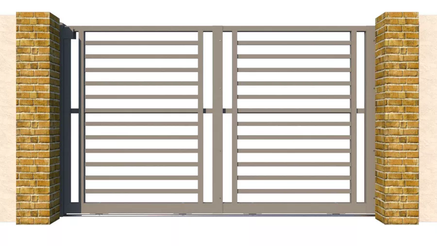 Metal Sliding Gate - The Camden - closed