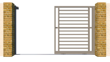 Metal Sliding Gate - The Camden - opening