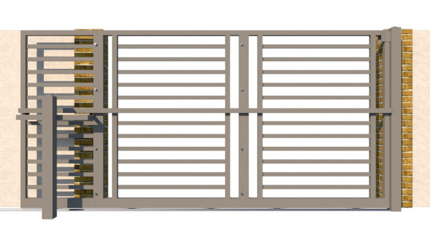Metal Sliding Gate - The Camden - rear
