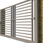 Metal Sliding Gate - The Camden - side