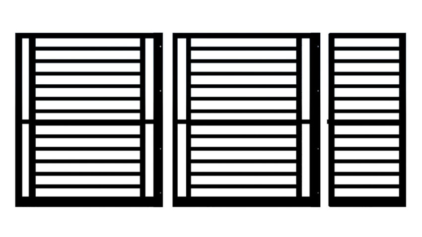 Metal Sliding Gate - The Camden - split