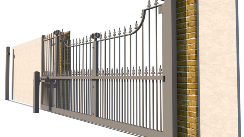 Metal Sliding Gate - The Chester - side