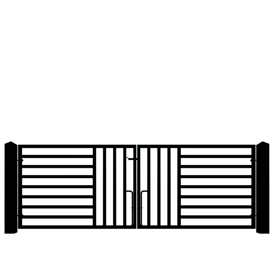 Modern Metal Driveway Gate design - the Chelsea Low