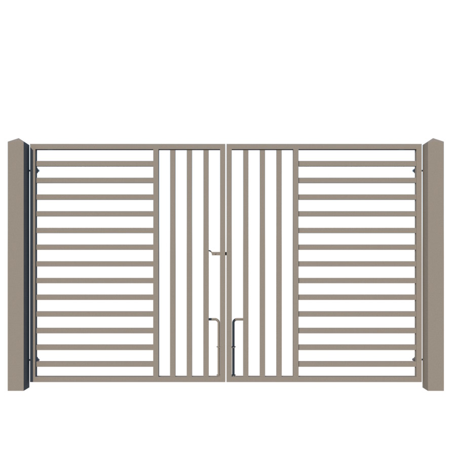 Modern Metal Driveway Gate design - the Chelsea - showing closed