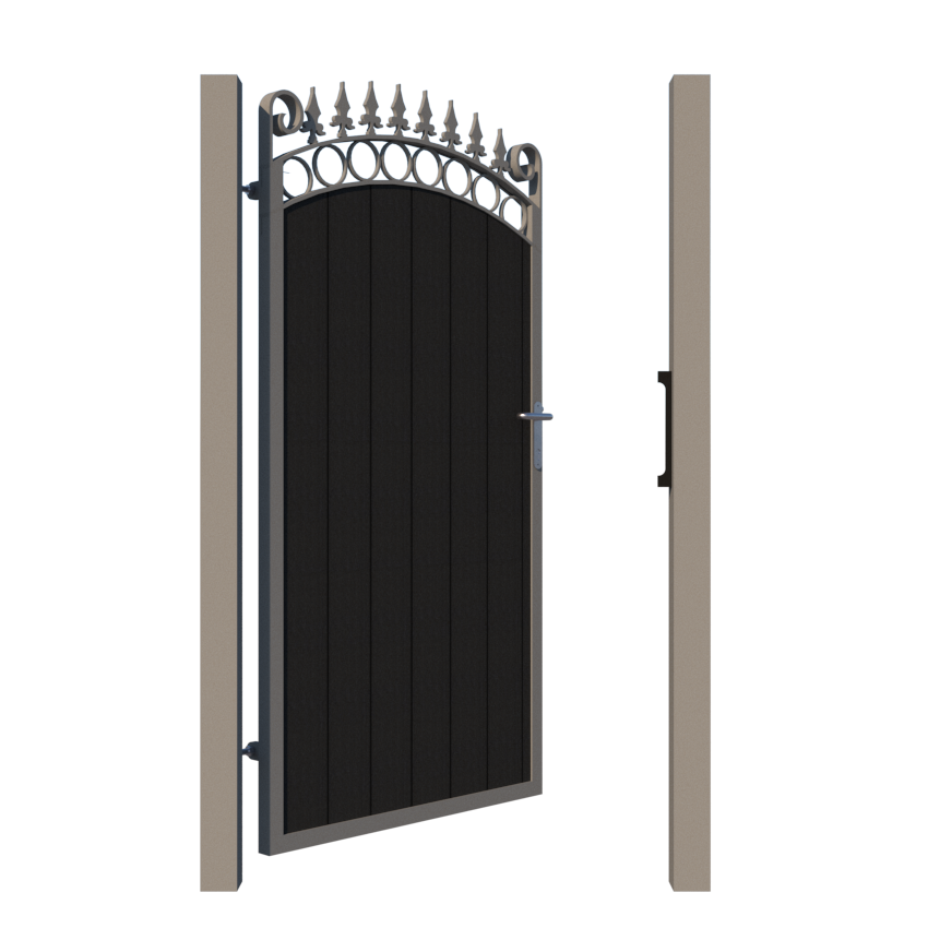 Side Gate - Composite - The Bath - Anthracite Grey - open