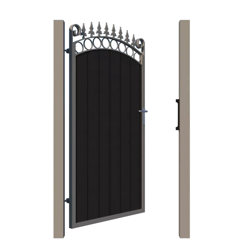 Side Gate - Composite - The Bath - Anthracite Grey - open