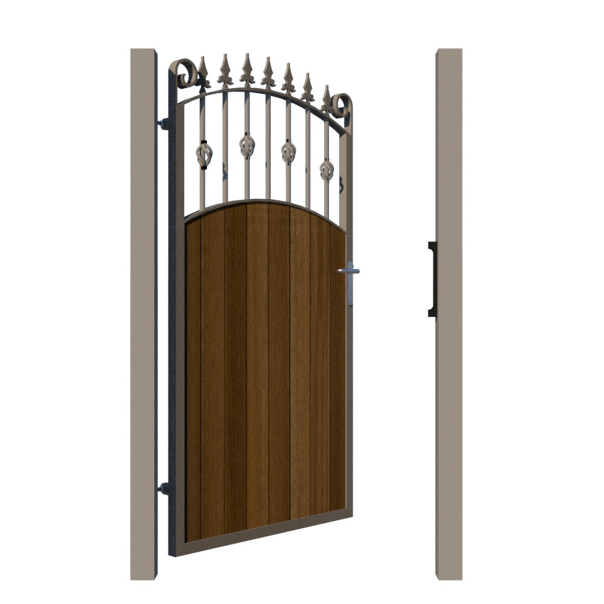 Side Gate - Metal Framed with Timber - The Westfield - open