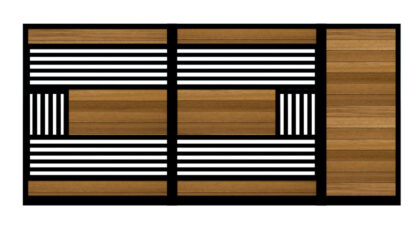 Sliding Gate - Metal Framed with Timber - The Harrogate