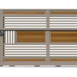 Sliding Gate - Metal Framed with Timber - The Harrogate - rear