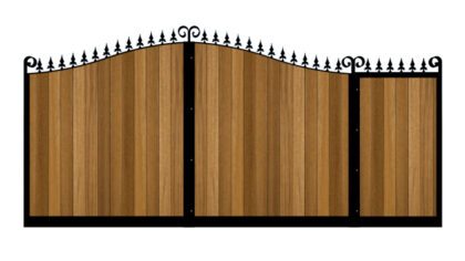 Sliding Gate - Metal Framed with Timber - The Stratford