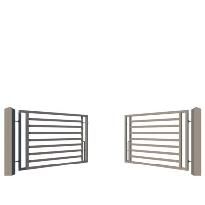 The Camden Low Metal Driveway Gate - opening