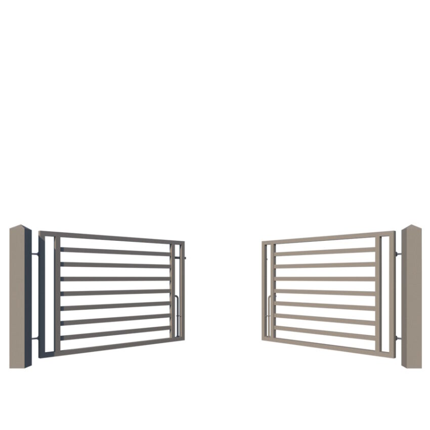 The Camden Low Metal Driveway Gate - opening
