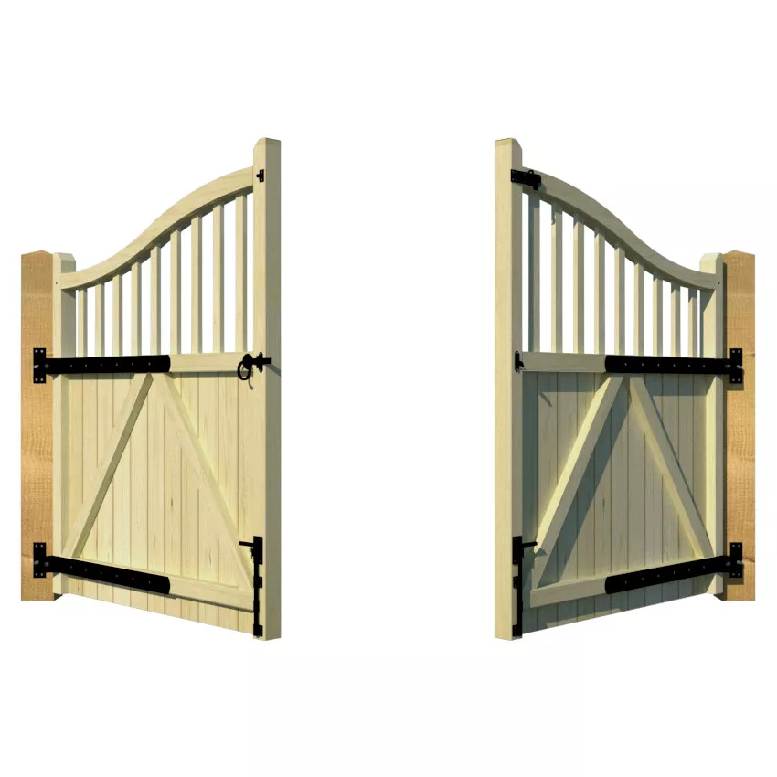 Wooden Driveway Gate - The Torbay - rear 2