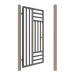 Metal side gate - The Kensington - opening - Gates and Fences UK