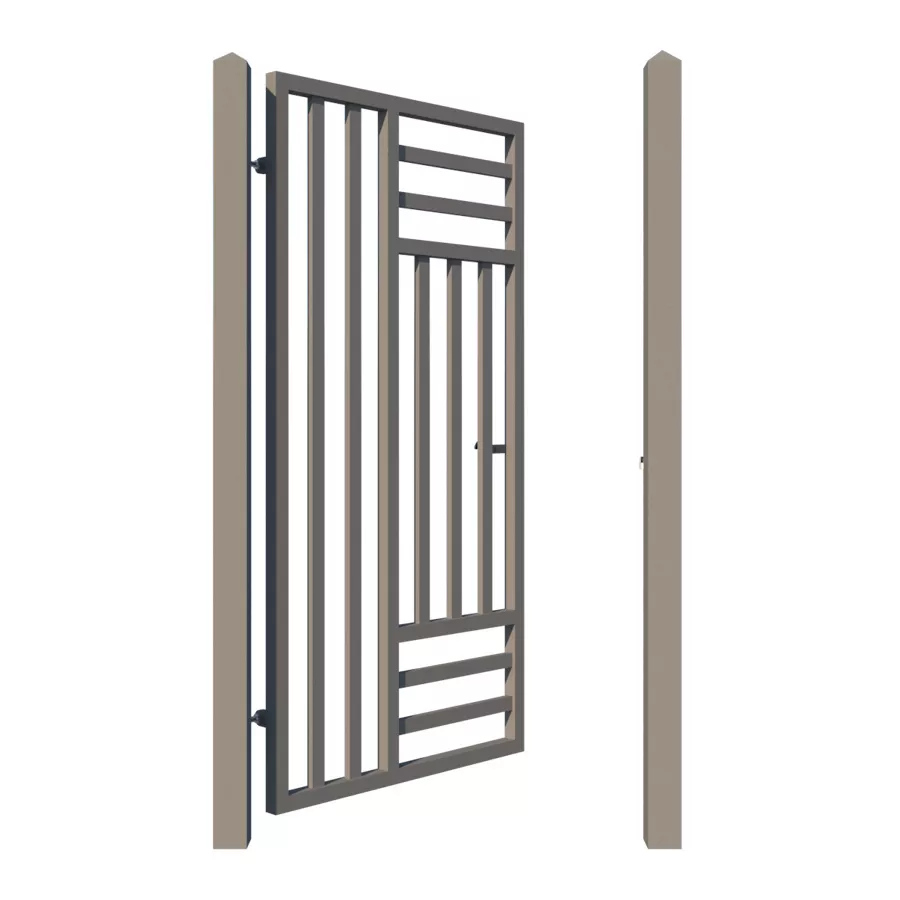 Metal side gate - The Kensington - opening - Gates and Fences UK