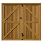 Garage Doors - Hardwood - The Brentwood - rear