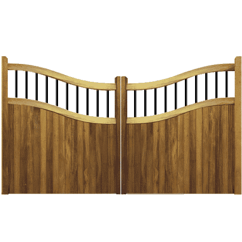 Hardwood Driveway Gate - Outwood Reverse