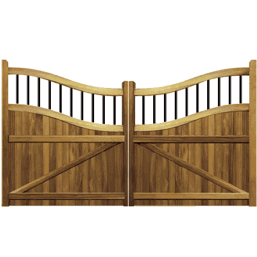 Hardwood Driveway Gate - Outwood Reverse rear