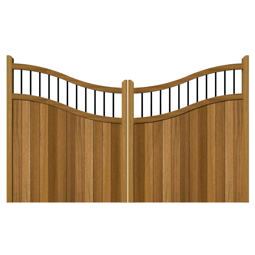 Hardwood Driveway Gates - The Outwood Reverse