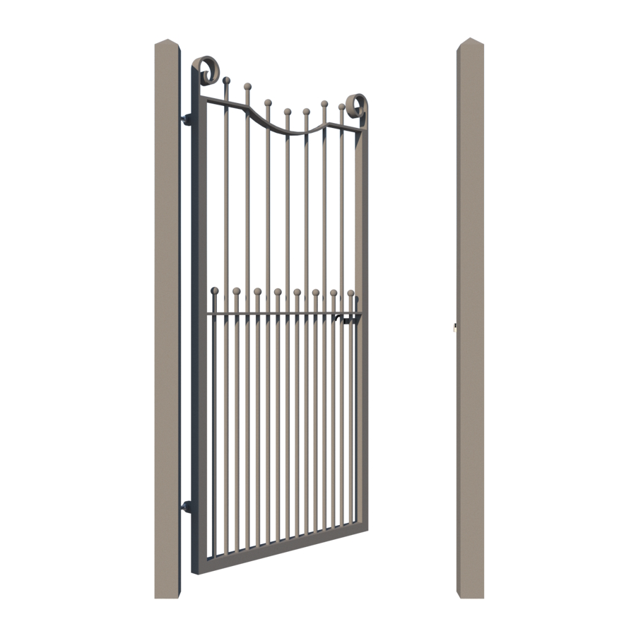 Metal side gate - The Peacehaven - showing opening - Gates and Fences UK