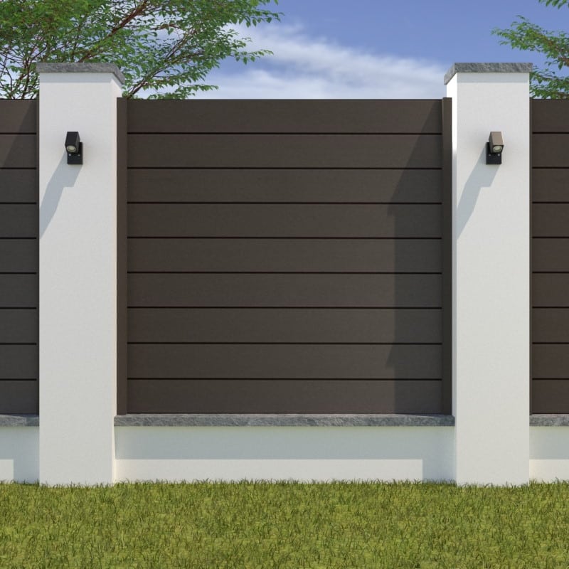 Composite Fence Panel in Granite Grey