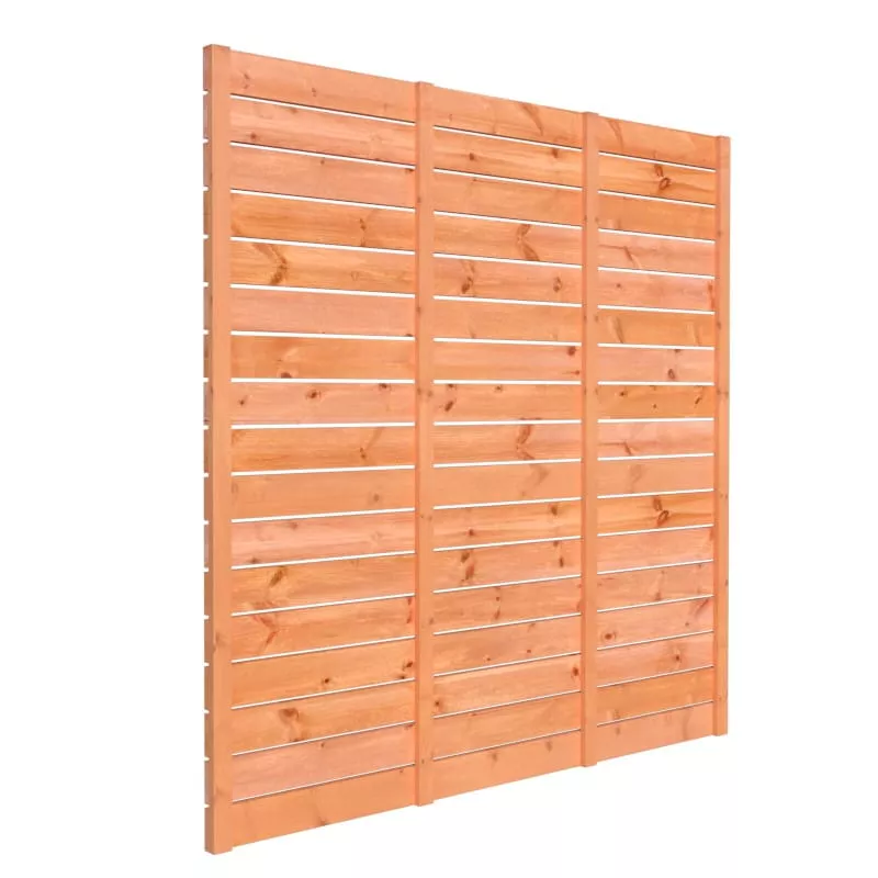 6ft Slatted Fence Panel - The Bigbury - side view