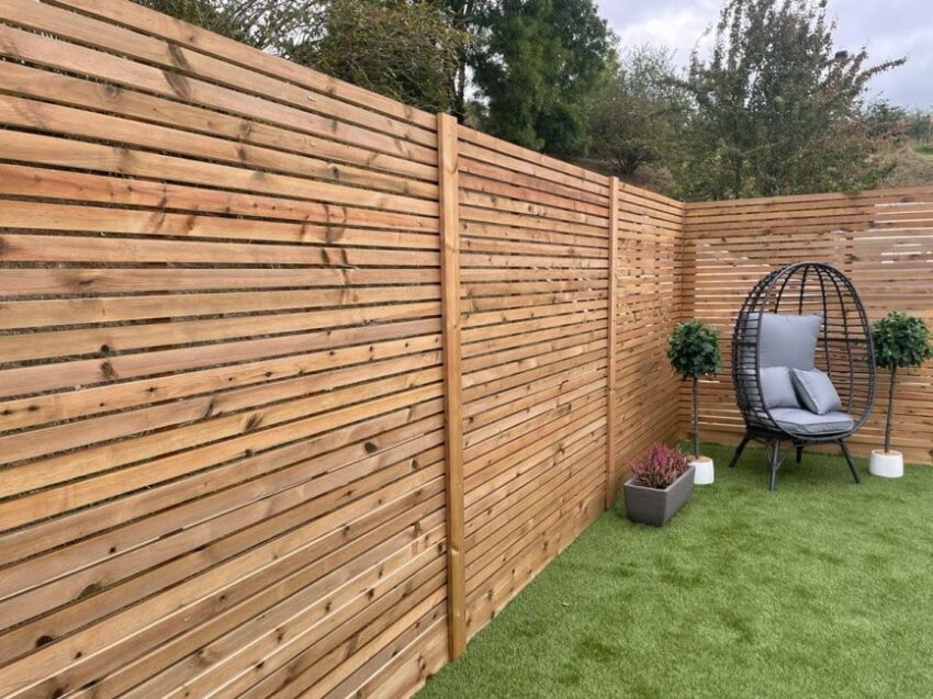 Horizontal Slatted Fence Panel - The Croyde 2