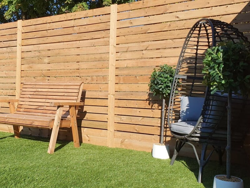 Slatted Garden Fence Panel - The Bigbury 1