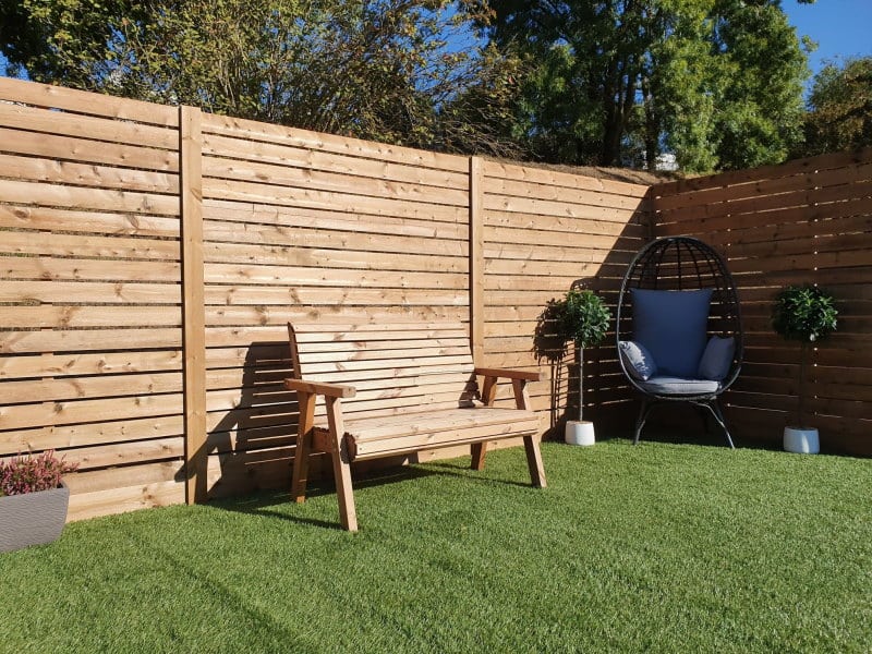Slatted Garden Fence Panel - The Bigbury