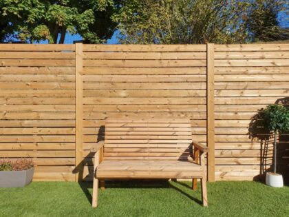 Slatted Garden Fence Panel - The Bigbury
