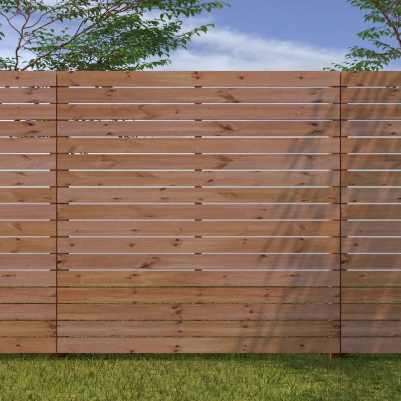 Slatted Wooden Fence Panel