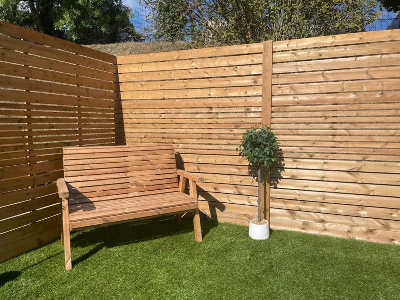 Garden Fence Panels - Slatted - The Holkham