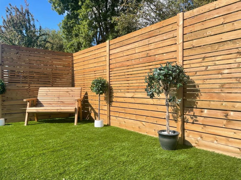 Garden Fence Panels - Slatted - The Holkham