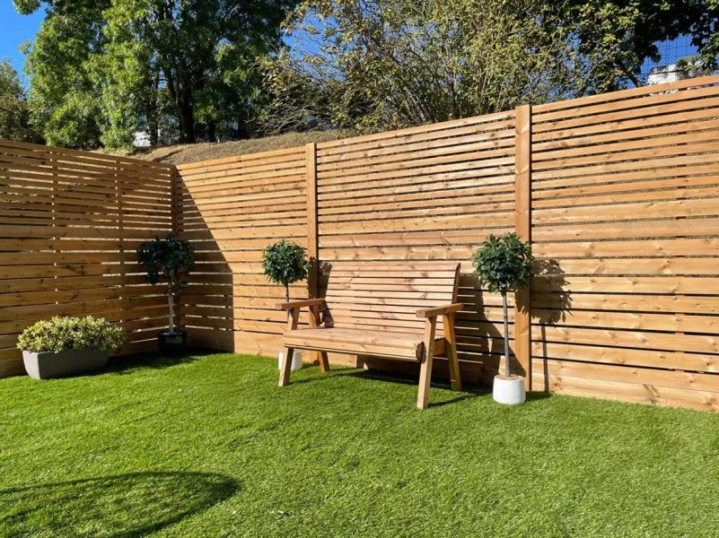 Slatted Garden Fence Panel - The Bournemouth 2