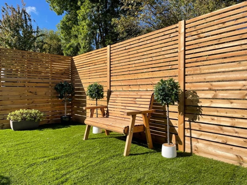 Slatted Garden Fence Panel - The Bournemouth 4