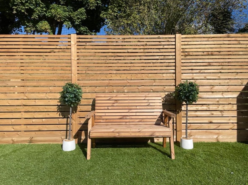 Slatted Garden Fence Panel - The Bournemouth 5