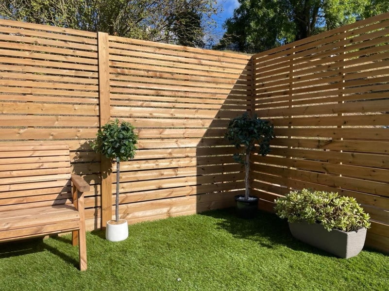 Slatted Garden Fence Panel - The Bournemouth