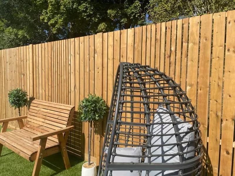 Vertical Slatted Garden Fence Panel - The Woolacombe 3