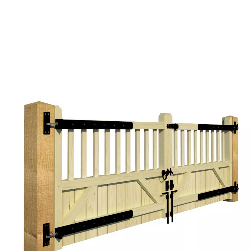 Wooden Driveway Gate - The Staffordshire - rear 4